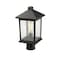 Z-Lite Portland 1 Light Post Mount Light, Oil Rubbed Bronze And Clear Seedy 531PHMR-ORB - alternate 2